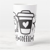 コーヒーで一日を過ごす カフェラテマグ (正面)