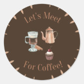 コーヒーで会おう ラウンドシール (正面)