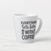 コーヒーで何でも良くなる カフェラテマグ (右アングル)