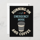 コーヒーで作動する緊急モード ポストカード (正面/裏面)