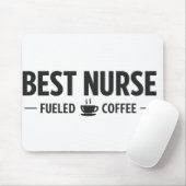 コーヒーで働く最高の看護師 マウスパッド (マウス)