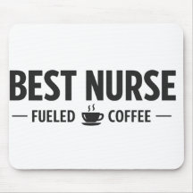 コーヒーで働く最高の看護師 マウスパッド