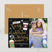 コーヒーで元気に休暇シーズンを！ フォトカード シーズンポストカード (正面/裏面)