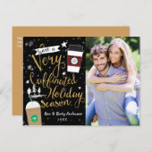 コーヒーで元気に!ホリデーシーズン フォトカード シーズンポストカード (正面/裏面)