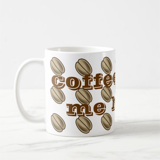 コーヒーで全身幸せモード コーヒーマグカップ (左)