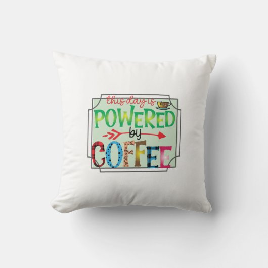 コーヒーで動くコーヒーアート2 クッション (正面)