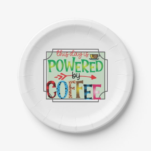 コーヒーで動くコーヒーアート2 ペーパープレート (正面)