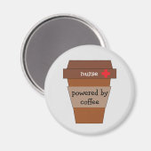 コーヒーで動くナース マグネット (正面/裏面)