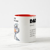 コーヒーで動くパパ ツートーンマグカップ (中央)