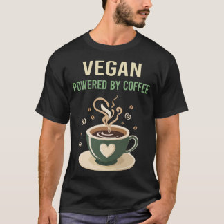 コーヒーで動くビーガン Tシャツ