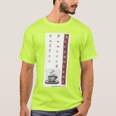 「コーヒーで動く会計士」メンズトップ Tシャツ (正面)