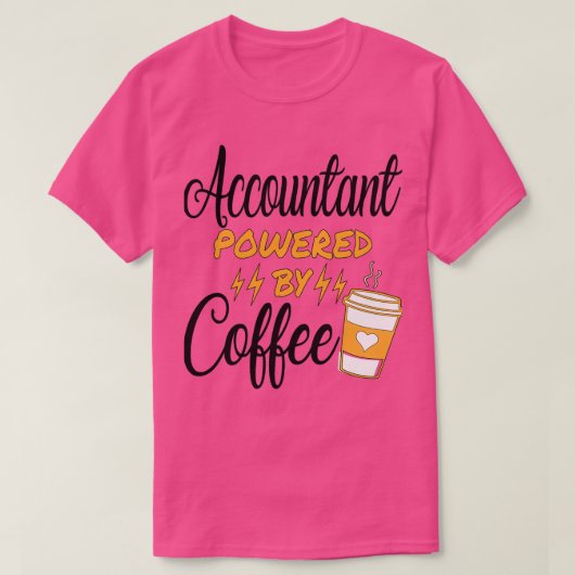 コーヒーで動く会計士 Tシャツ (デザイン正面)