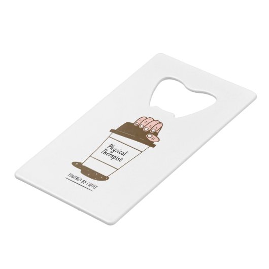 コーヒーで動く物理的セラピスト クレジットカード栓抜き (裏面アングル)