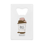 コーヒーで動く物理的セラピスト クレジットカード栓抜き (裏面)