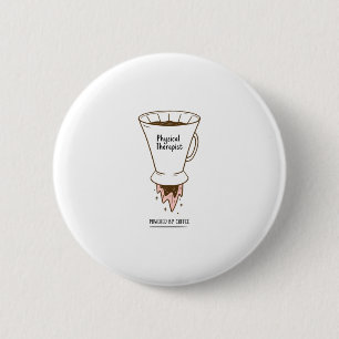 コーヒーで動く物理的セラピスト 缶バッジ