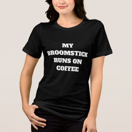 コーヒーで動く箒 トライブレンドTシャツ (正面)