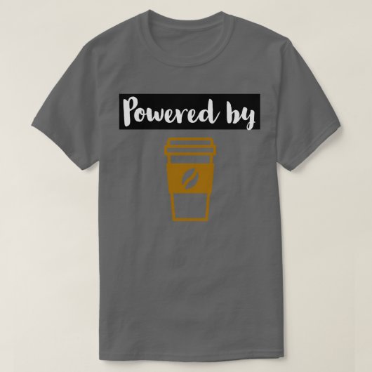 コーヒーで動く3 Tシャツ (デザイン正面)