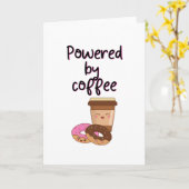 コーヒーで動く カード (黄色い花)