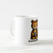 🐯☕ “コーヒーで動く”トラマグ 🔥🧡 コーヒーマグカップ (正面左)