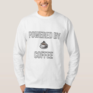 コーヒーで動く - ミニマリストのコーヒー愛好者デザイン Tシャツ