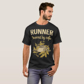 コーヒーで動く – ランナー Tシャツ (正面フル)