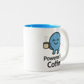 コーヒーで動く - 笑顔のSmiloマグカップ ツートーンマグカップ (正面右)