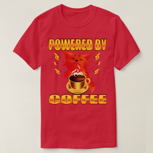 コーヒーで動く Tシャツ (デザイン正面)