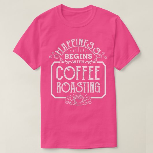 コーヒーで始まるコーヒーのばいせん幸せ Tシャツ (デザイン正面)