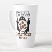 コーヒーで始まる美しい朝。 カフェラテマグ (左アングル)