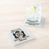 コーヒーで始まる美しい朝。 ガラスコースター (アングル)