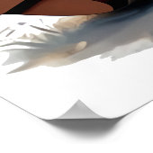 コーヒーで居心地の良い動物 | AI Art ポスター (角)