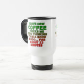 コーヒーで幸せトリック 面白いコーヒーマグ トラベルマグ (正面左)