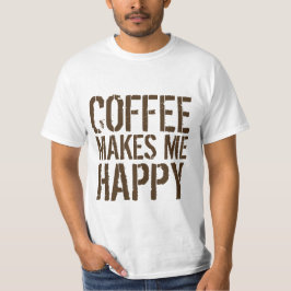 コーヒーで幸せ Tシャツ