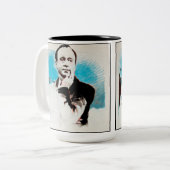 コーヒーで持ち上げられる ツートーンマグカップ (正面左)