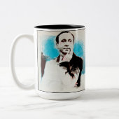 コーヒーで持ち上げられる ツートーンマグカップ (左)