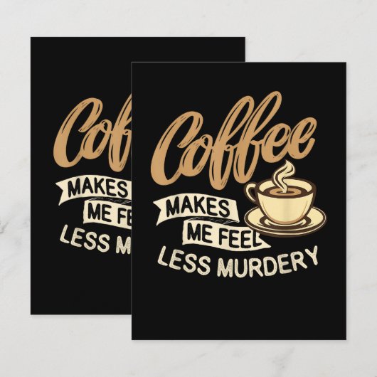 コーヒーで殺意が薄れる カード (正面/裏面)
