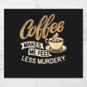 コーヒーで殺意が薄れる ビールラベル (シングルラベル)