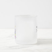 コーヒーで沸き立つチキン好き フロストグラスマグカップ (中央)