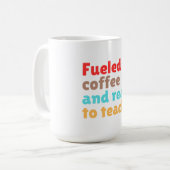 コーヒーで活力みなぎる教師の新学期 – コーヒーマグカップ (正面左)
