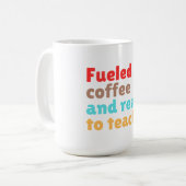 コーヒーで活力注入!先生だって教える準備万端 - コーヒーマグカップ (正面左)