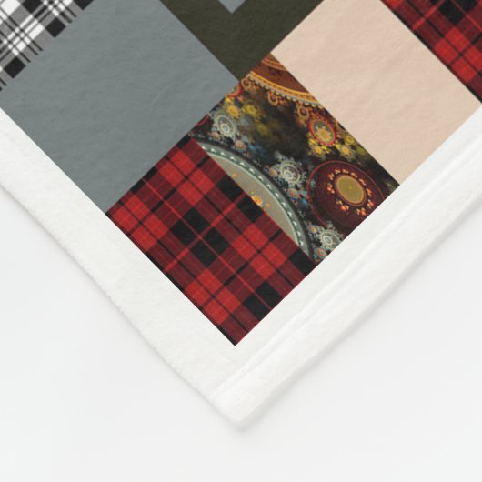 コーヒーで燃料を供給するトラック運転手 フリースブランケット (角)