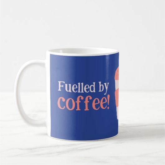 コーヒーで燃料を供給 コーヒーマグカップ (左)
