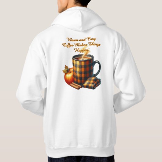 コーヒーで物事は動き出す パーカ (裏面)