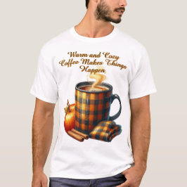コーヒーで物事は動き出す Tシャツ