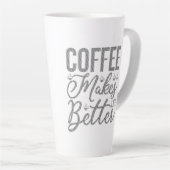 コーヒーで生活が良くなる カフェラテマグ (右アングル)