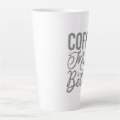 コーヒーで生活が良くなる カフェラテマグ (正面)