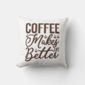 コーヒーで生活が良くなる クッション (正面)