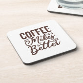 コーヒーで生活が良くなる コースター (左側)