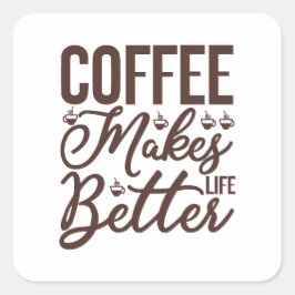 コーヒーで生活が良くなる スクエアシール