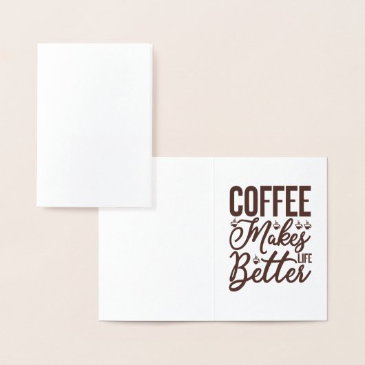 コーヒーで生活が良くなる 箔カード (ディスプレー)